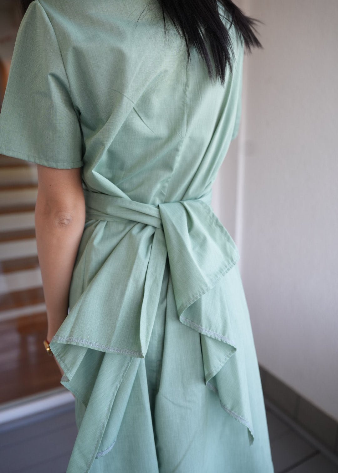Betty Belted Shirt Dress in Mint Green - Allure Collection - ALLURE