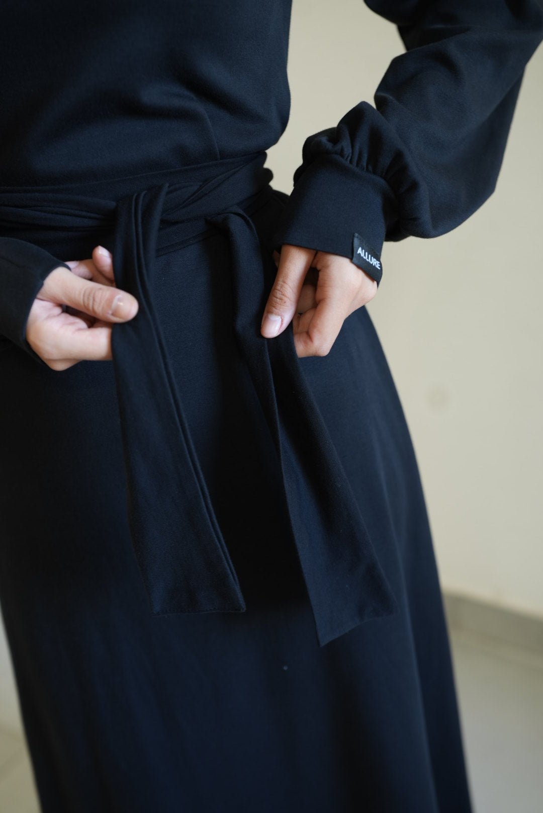 Irma Long Black Cotton Dress – 90% Cotton Timeless Everyday Elegance - ALLURE