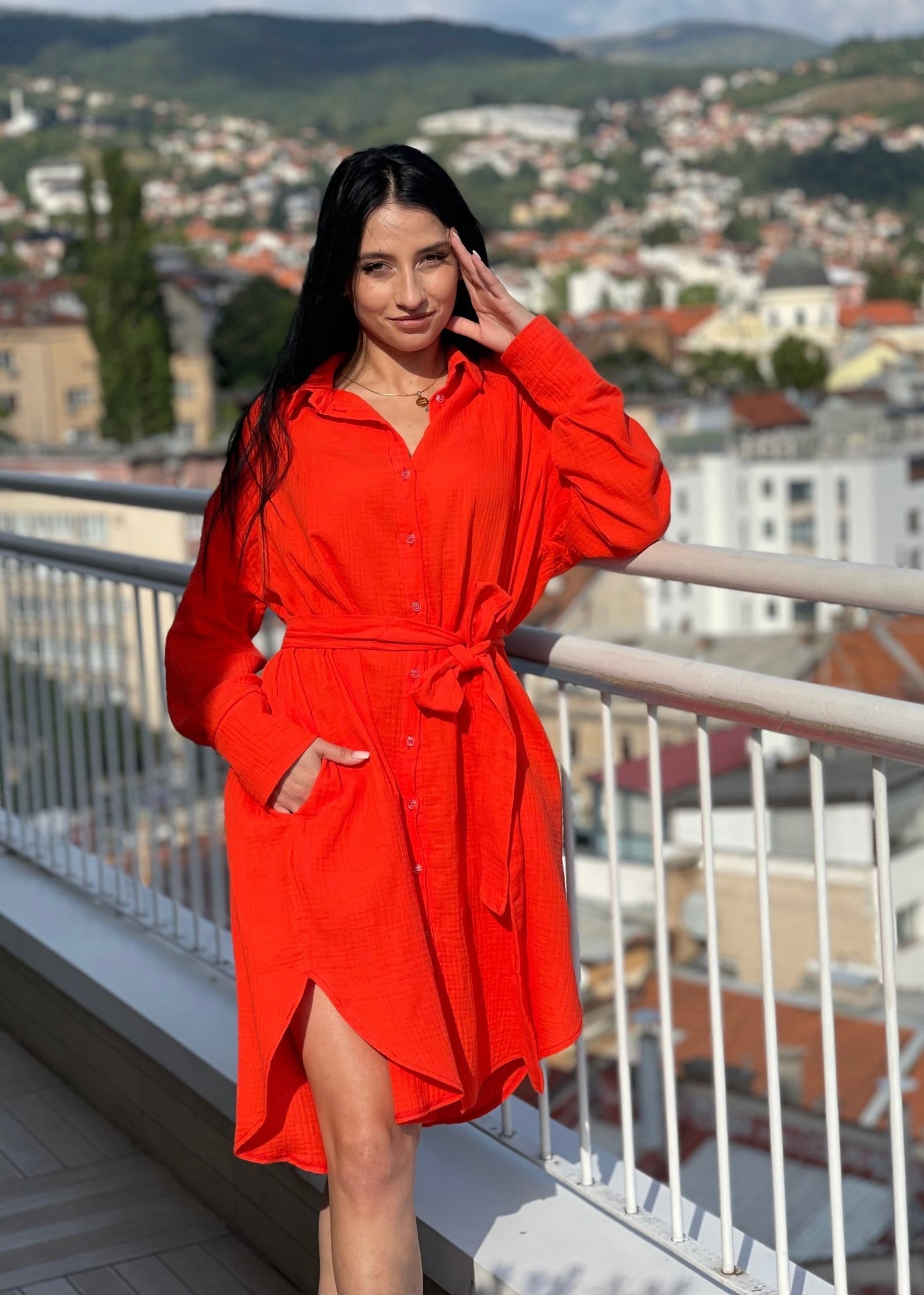 Midi Shirt Dress "Gloria" - ALLURE