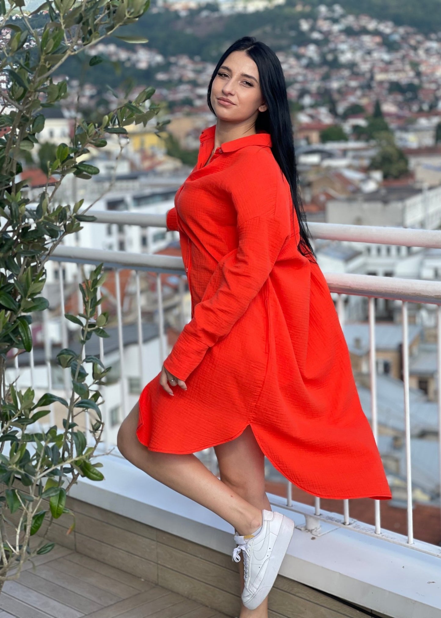 Midi Shirt Dress "Gloria" - ALLURE