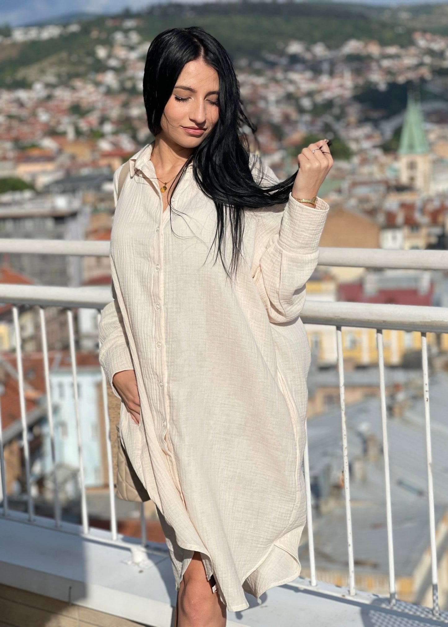 Midi Shirt Dress "Gloria" - ALLURE