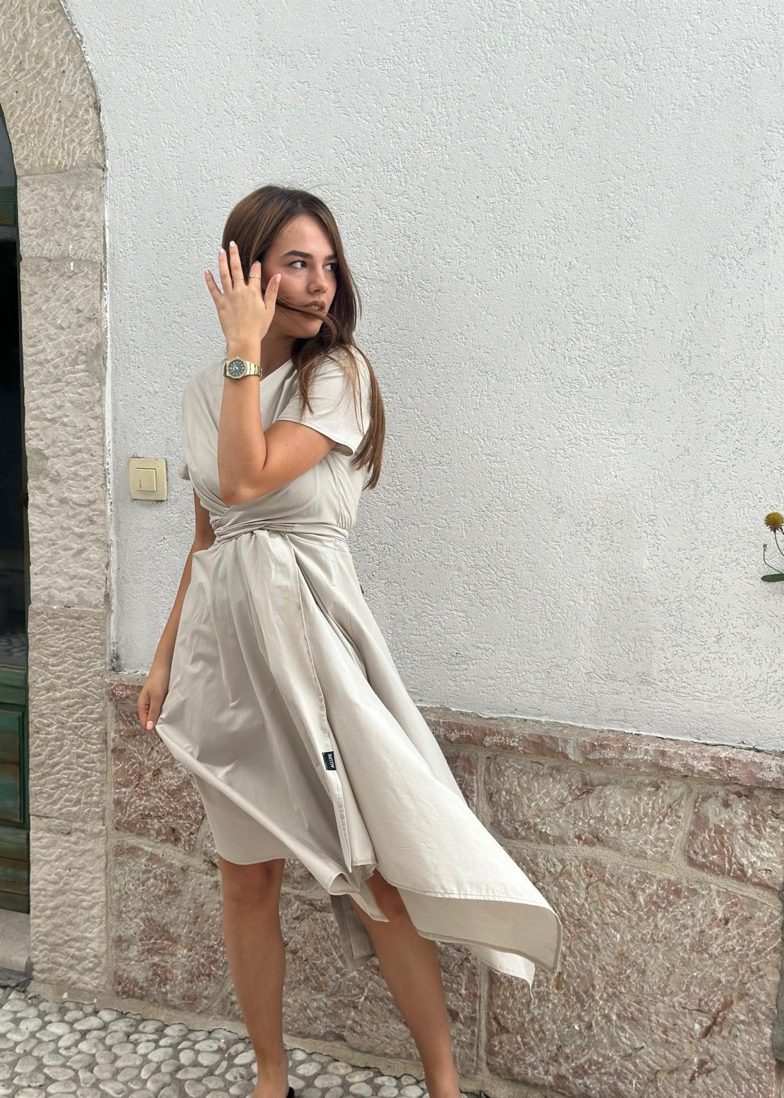 Overlap Midi Dress “RIO” - ALLURE