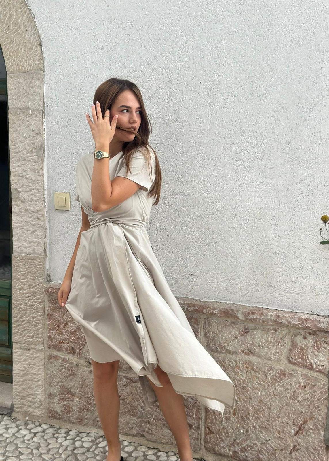 Overlap Midi Dress “RIO” - ALLURE
