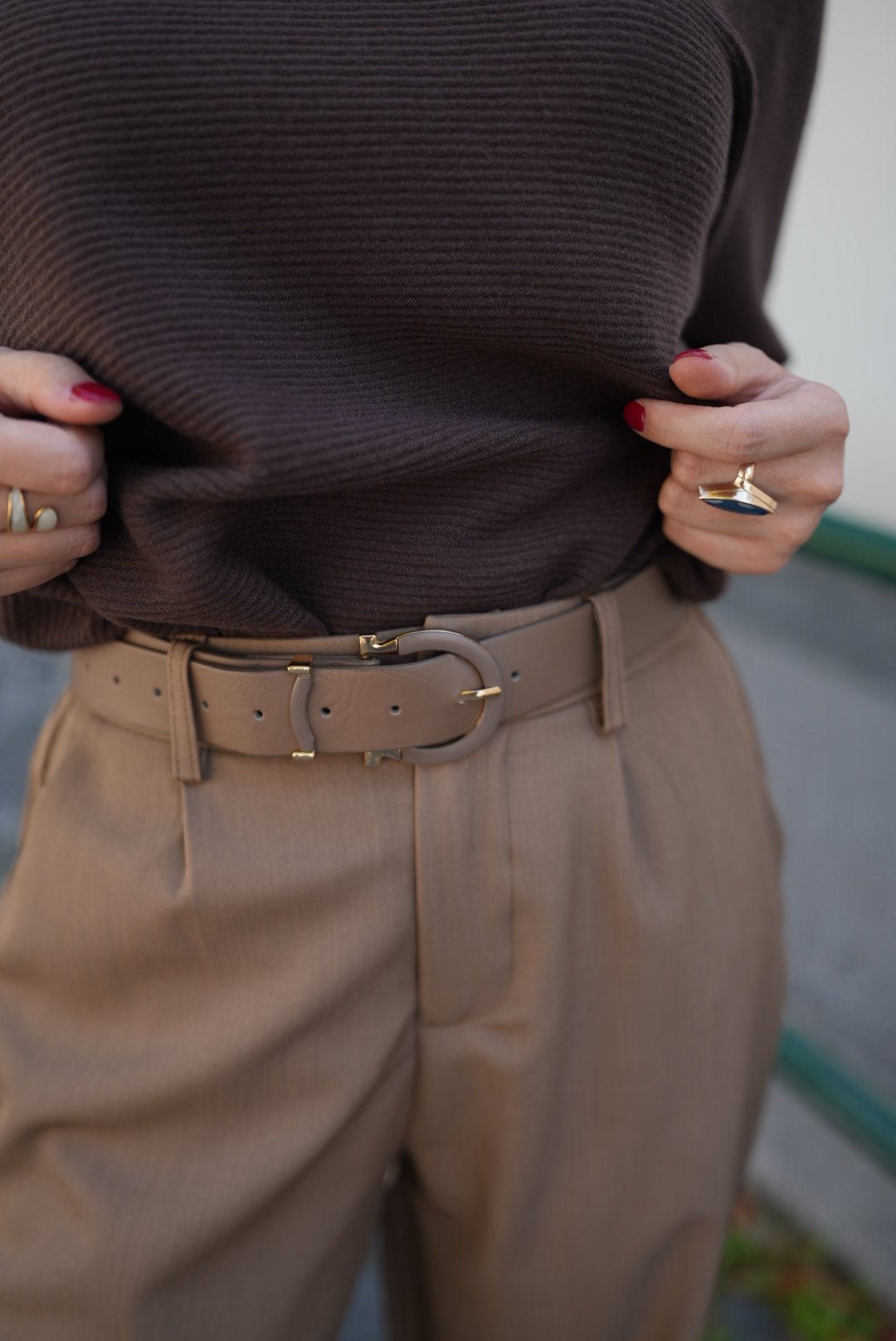 Relaxed fit Cotton & Cashmere Sweater styled