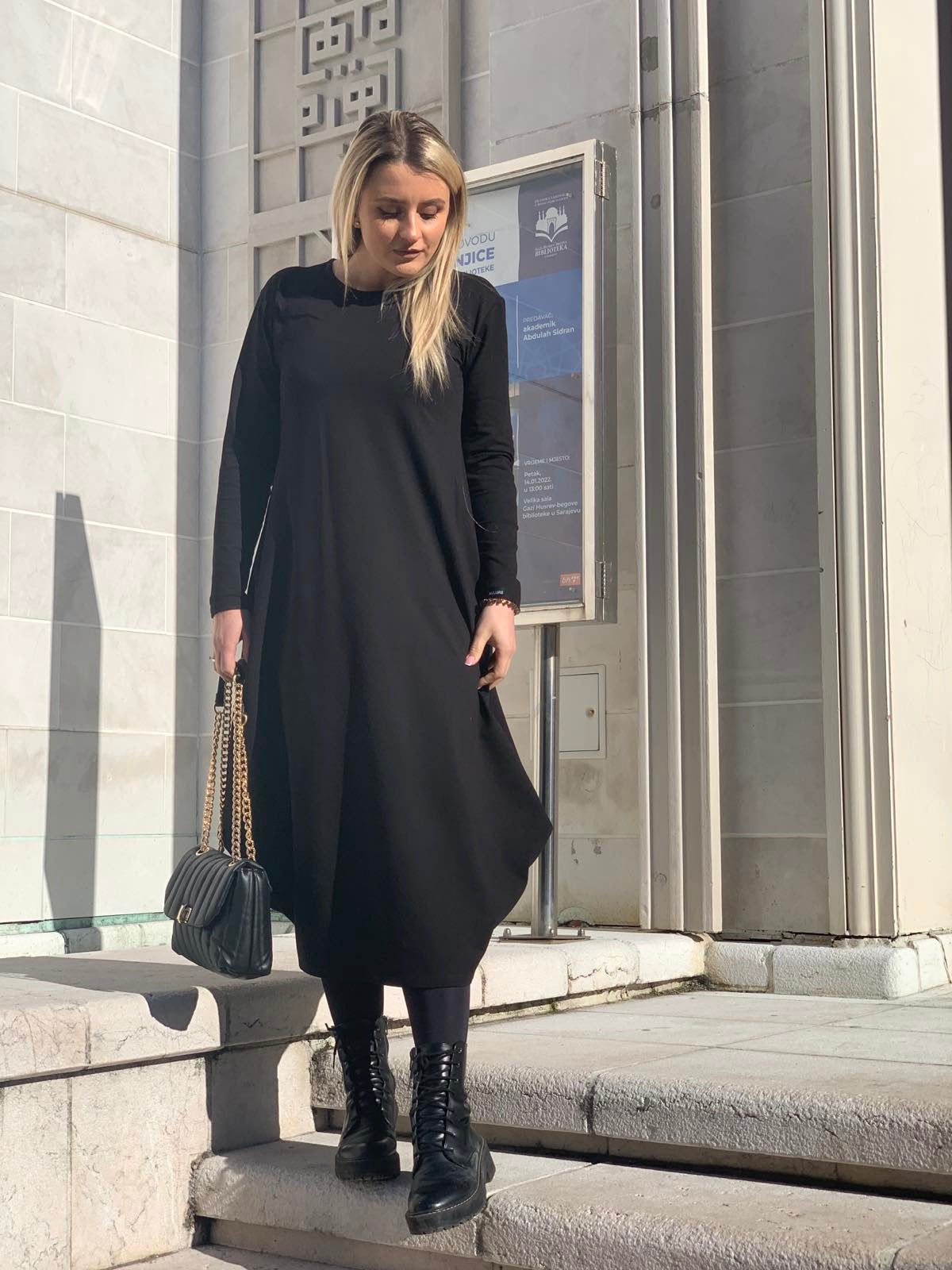 Maxi Long Sleeved “B” Dress