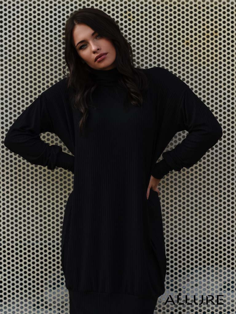 Turtleneck Midi Dress "Jasna"