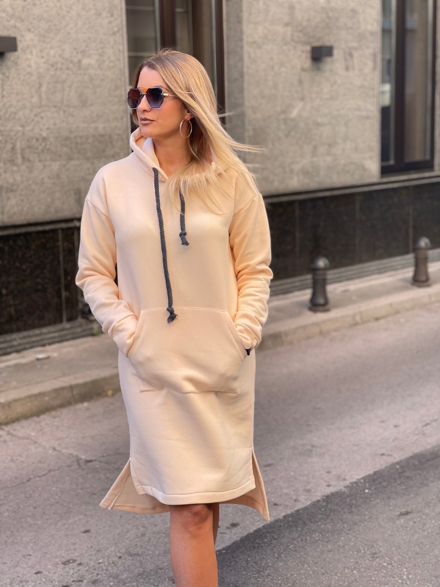 Hooded Dress “Lea” - ALLURE