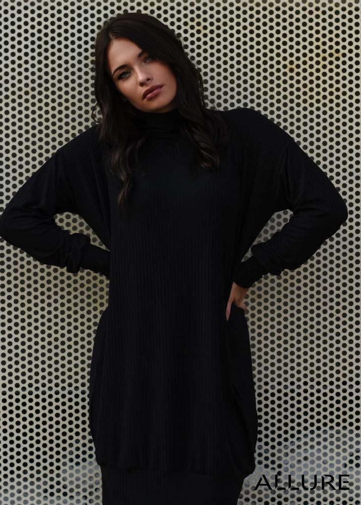 Jasna long sleeve dress with turtle neck – ALLURE fashion