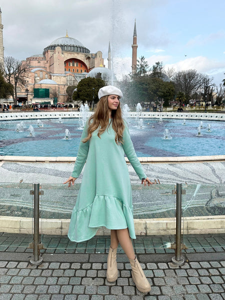 Ruffle Dress "DEMY VOLAN"