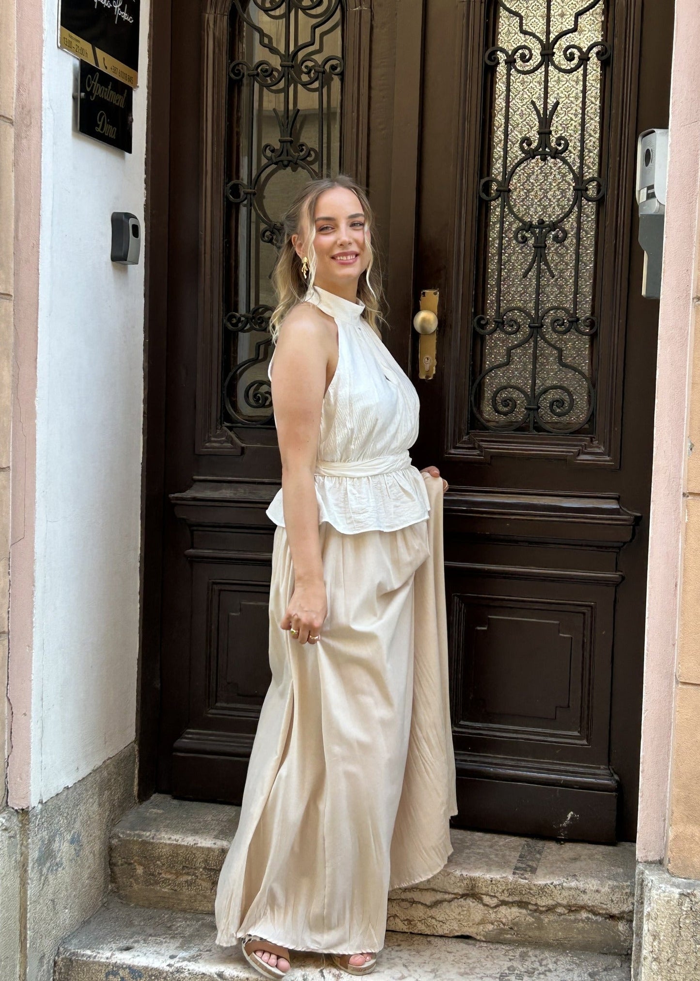 Suknja Nada – Ženska maxi suknja s elastičnim strukom, tri boje