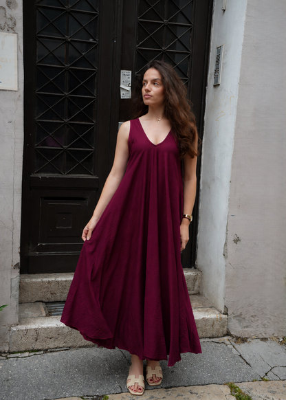 Denita haljina – bordo