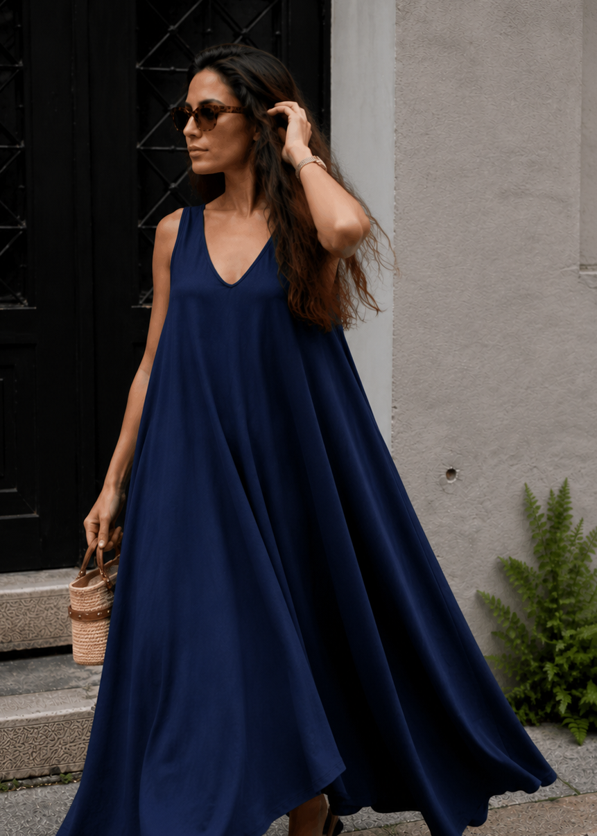 Denita haljina – tamno plava