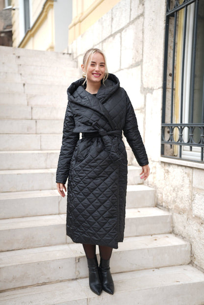 Arnela Winter Belted Jacket – Warm Adjustable Waist Design for Cold Days - ALLURE