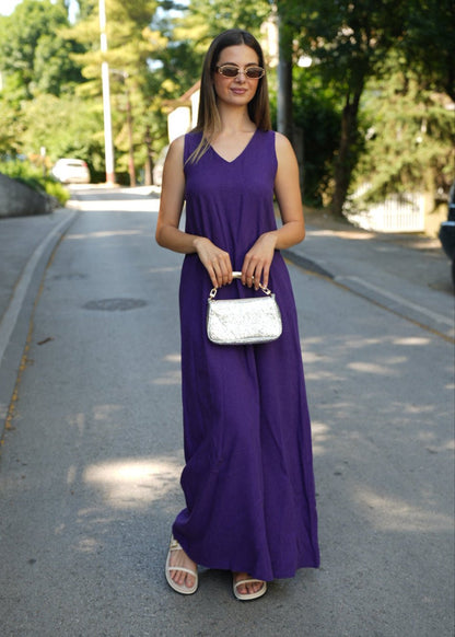 Lamija White Linen Maxi Dress – Effortless Summer Style - ALLURE