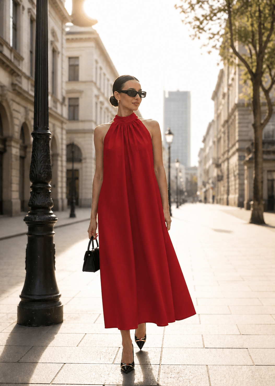 Maxi Haljina Sumeja Kimono – Crvena - ALLURE