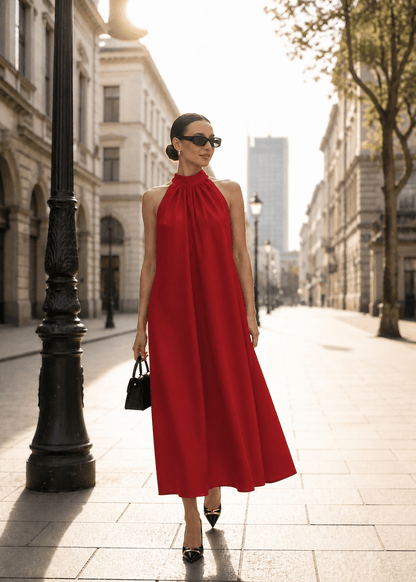 Maxi Haljina Sumeja Kimono – Crvena - ALLURE