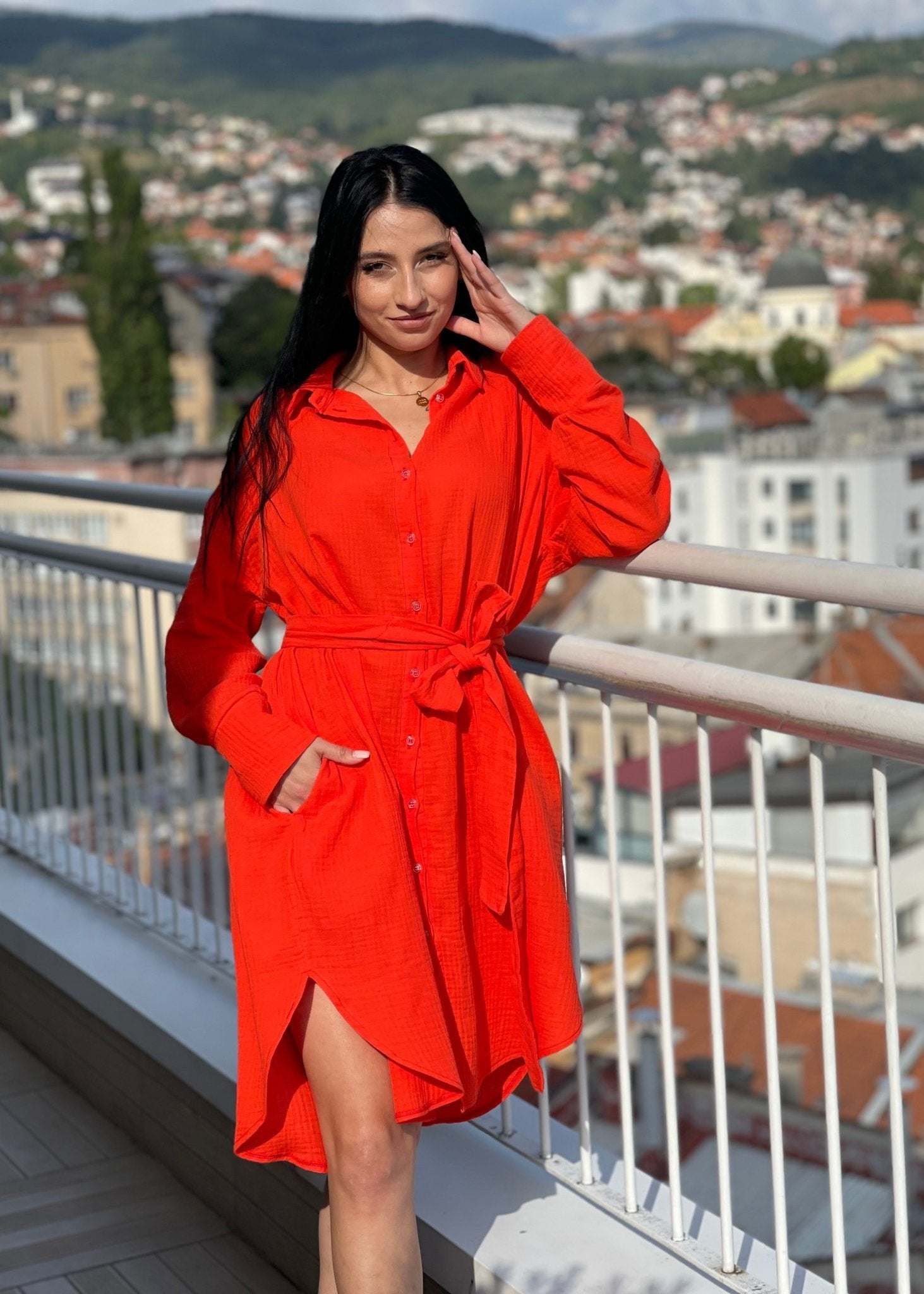 Midi Shirt Dress "Gloria" - ALLURE