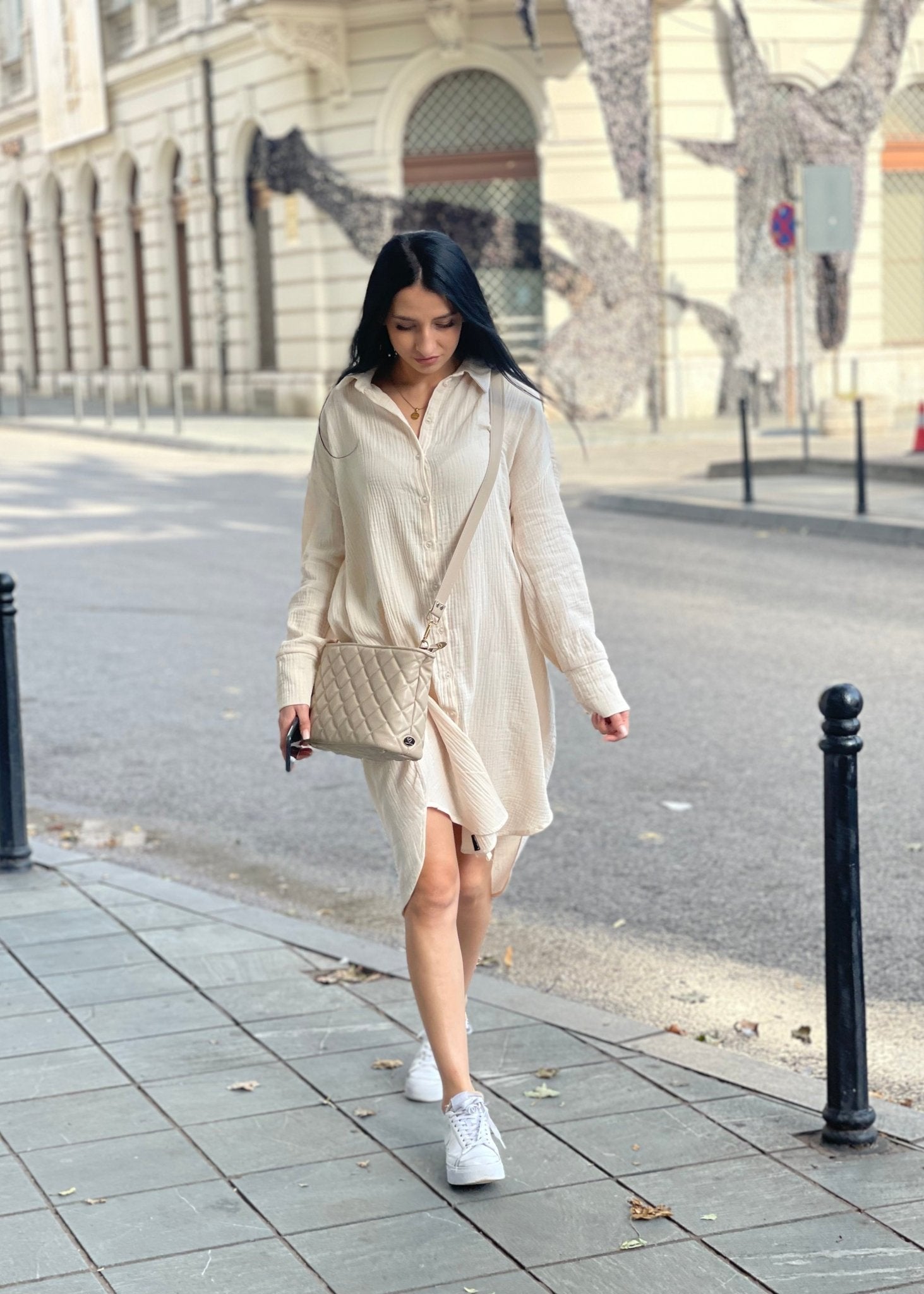 Midi Shirt Dress "Gloria" - ALLURE