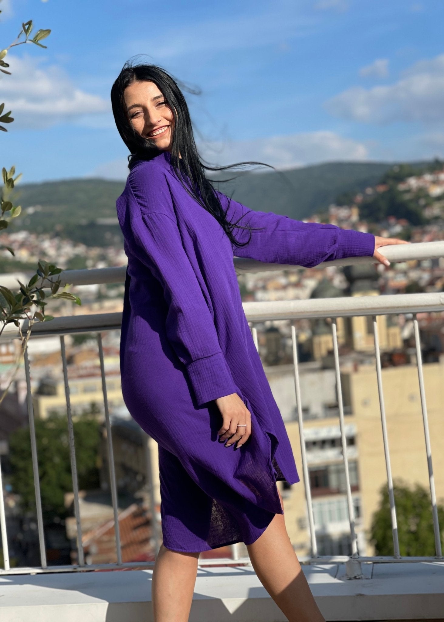 Midi Shirt Dress "Gloria" - ALLURE