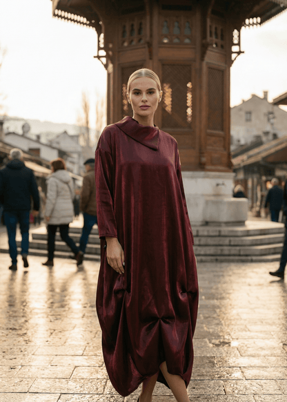 Nina Satin Silk Dress – Timeless Elegance - ALLURE
