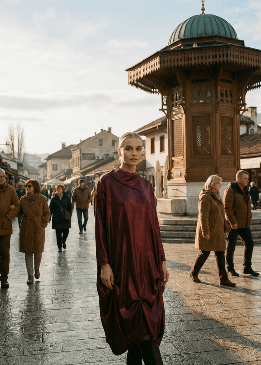 Nina Satin Silk Dress – Timeless Elegance - ALLURE