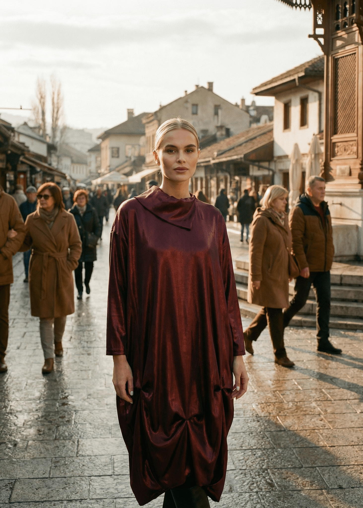 Nina Satin Silk Dress – Timeless Elegance - ALLURE