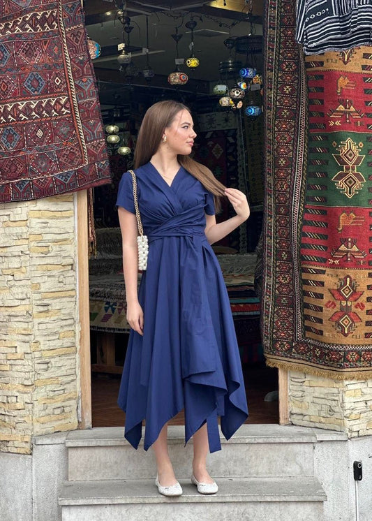 Overlap Midi Dress “RIO” - ALLURE