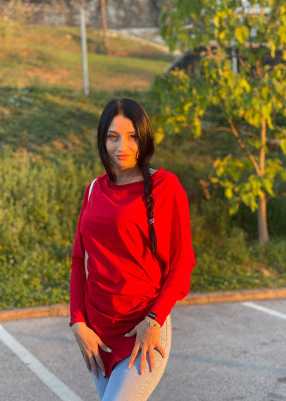 Asymmetric Round Neck Shirt "Spic" - ALLURE
