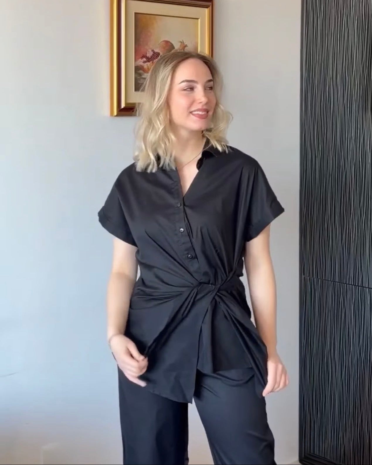 A tie - waist shirt Boba - ALLURE