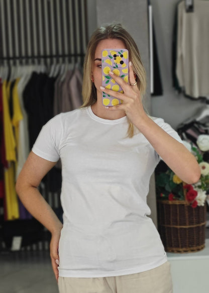 Luna Sola Short Sleeve T-Shirt – Soft Cotton Blend Everyday Feminine Style - ALLURE