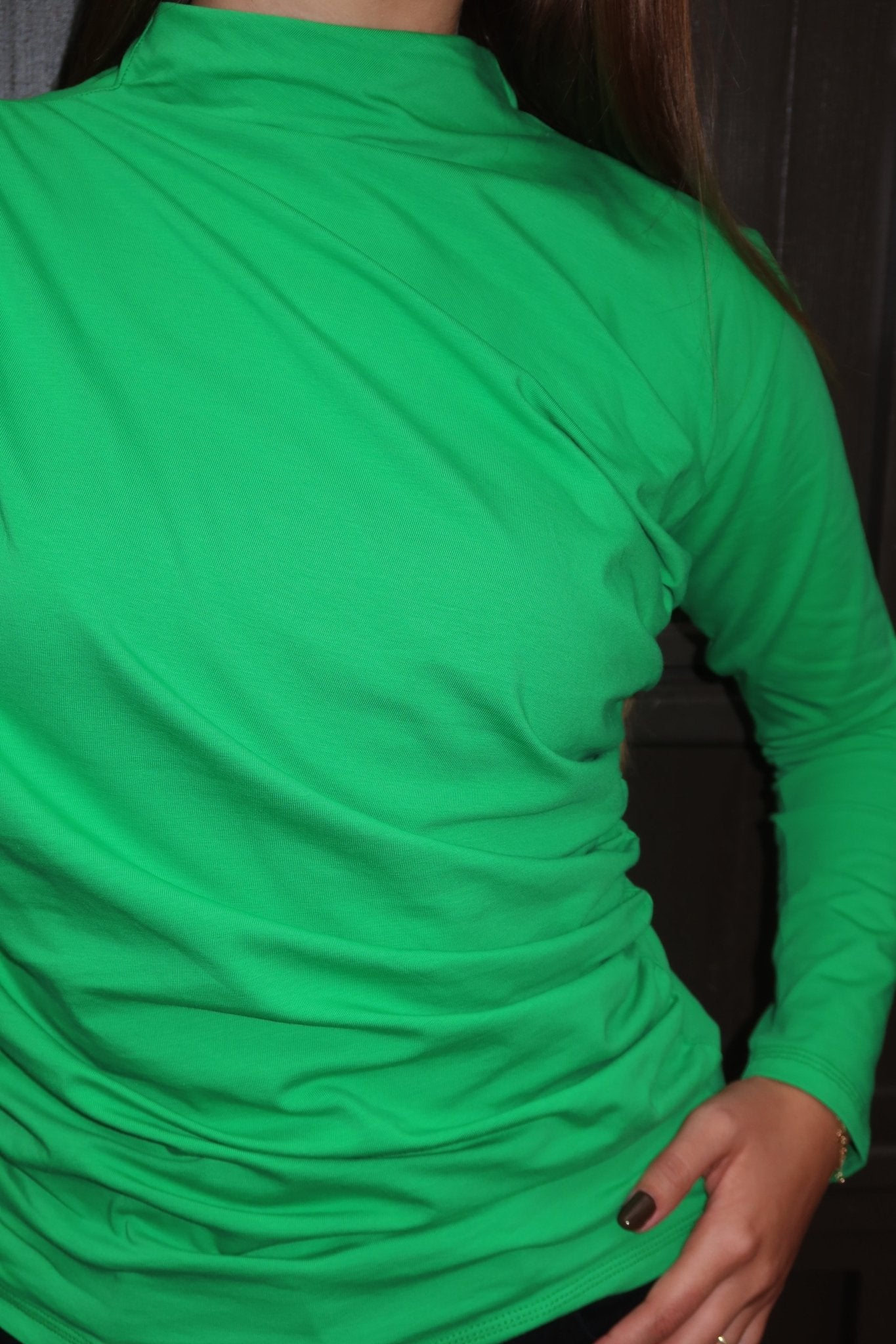 Merisa Long Sleeve Ruched Cotton Top – Available in Multiple Colors - ALLURE