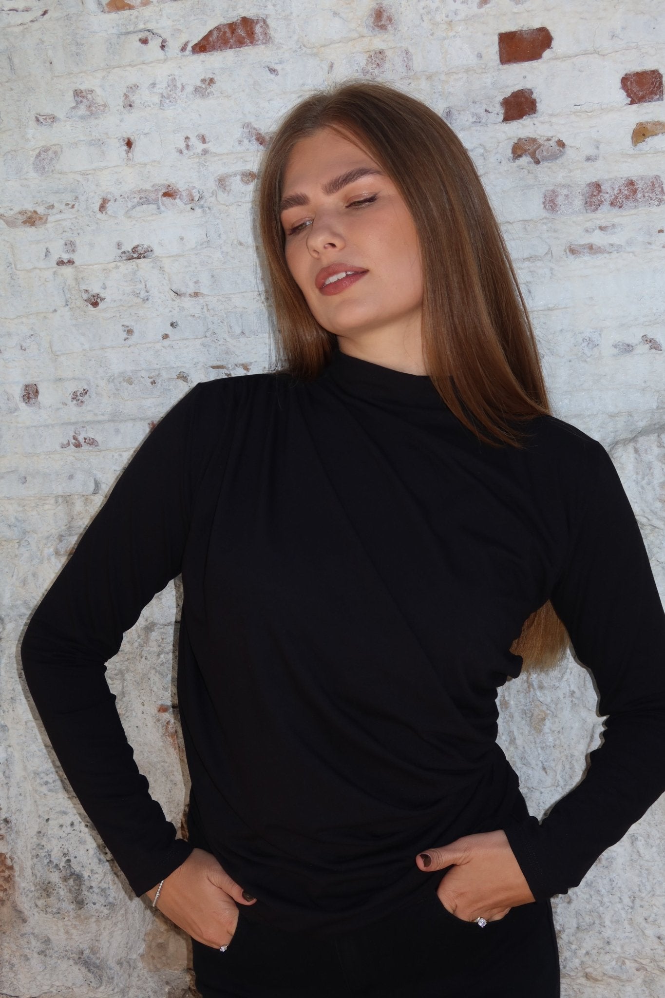 Merisa Long Sleeve Ruched Cotton Top – Available in Multiple Colors - ALLURE