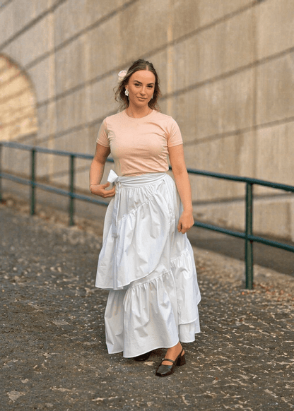 Maxi suknja Alma s volanima i vezanjem - ALLURE