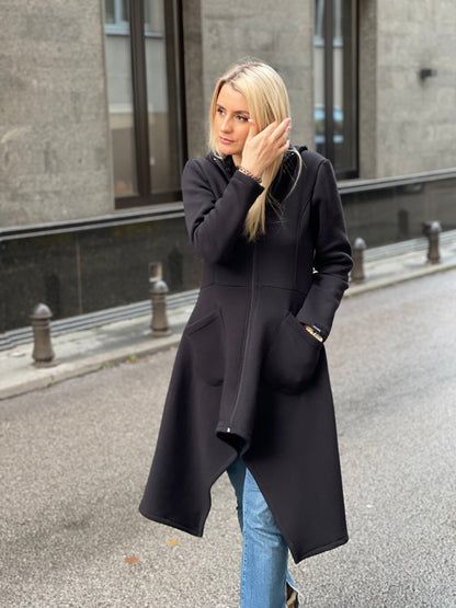 Long Asymmetrical Sweatshirt “Emina” - ALLURE