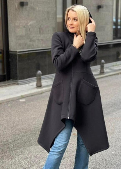 Long Asymmetrical Sweatshirt “Emina” - ALLURE