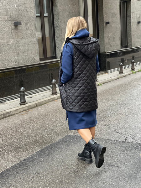 Long Vest with the Zipper