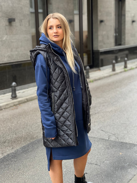 Long Vest with the Zipper