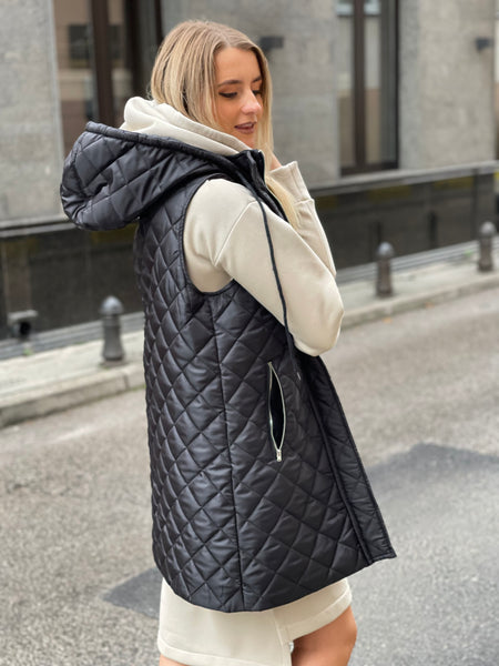 Long Vest with the Zipper