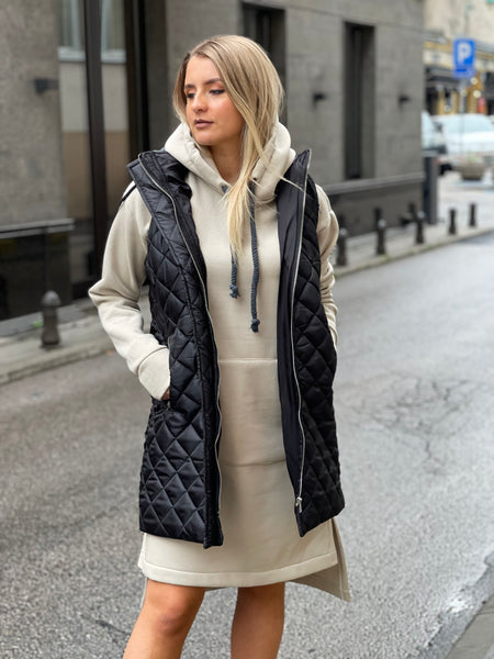 Long Vest with the Zipper