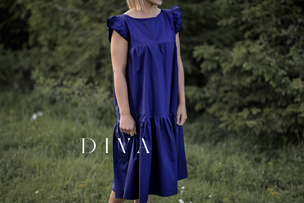Ruffle Midi Dress "DIVA"
