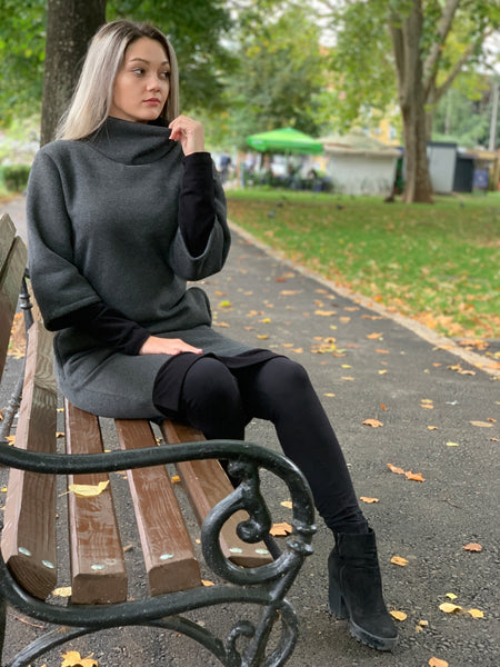 Roll Neck Midi Dress “MONA”