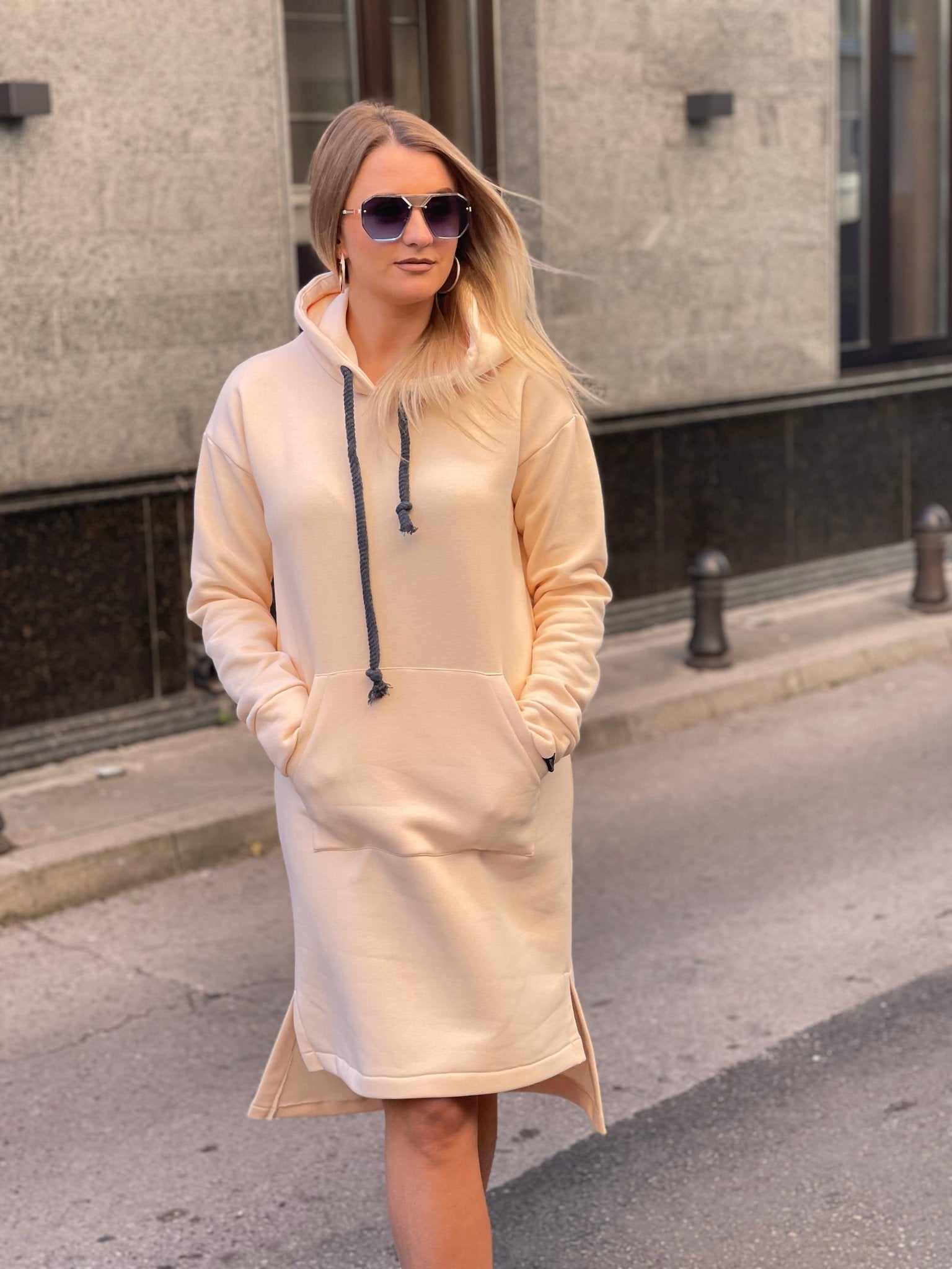 Hooded Dress “Lea” - ALLURE