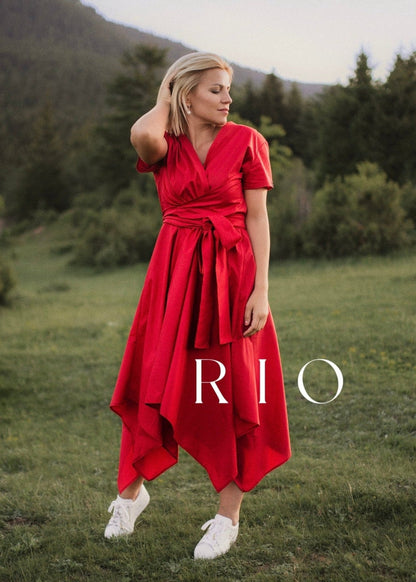 Overlap Midi Dress “RIO” - ALLURE