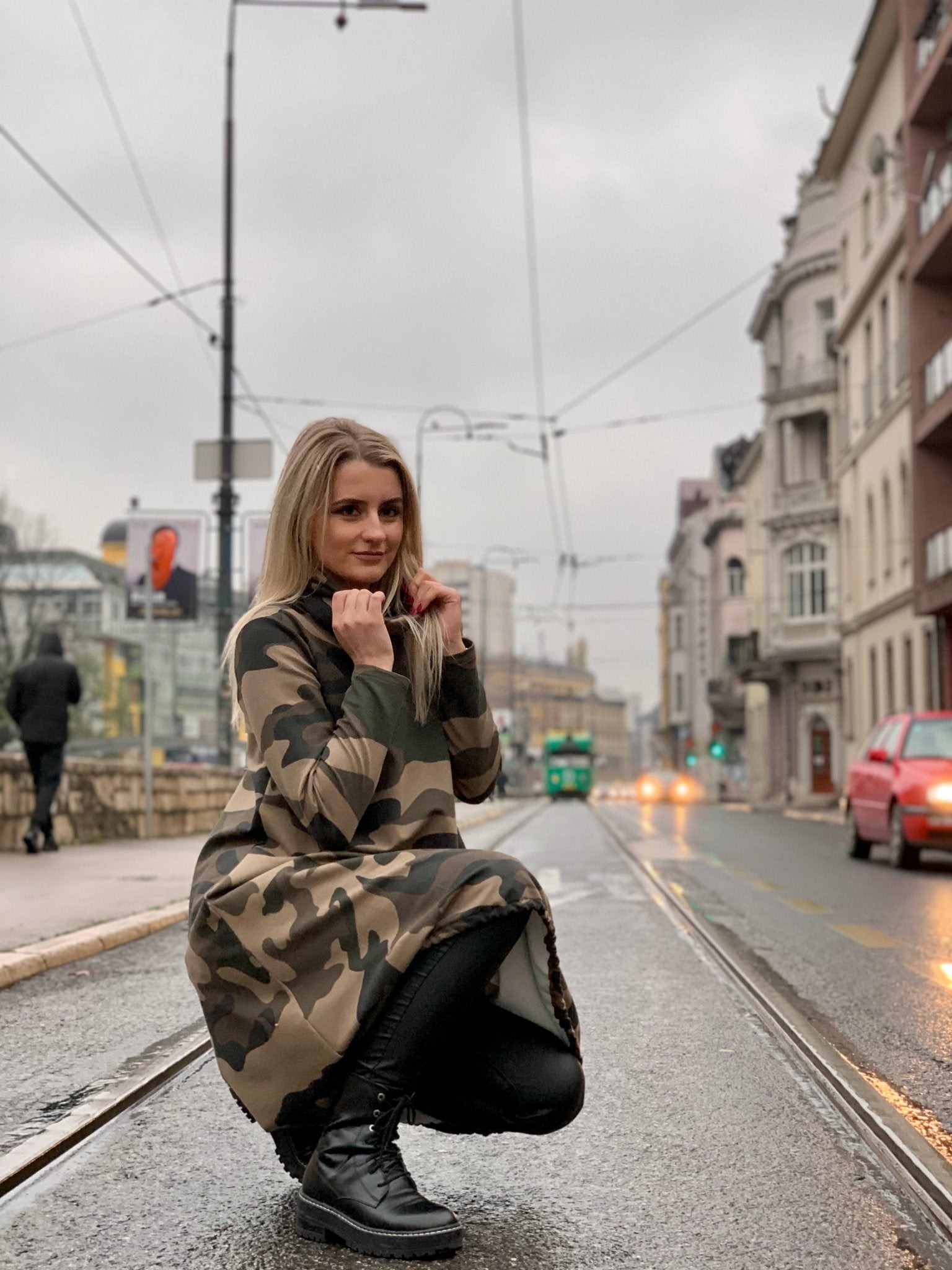 Turtle Neck “Camo” Dress - ALLURE