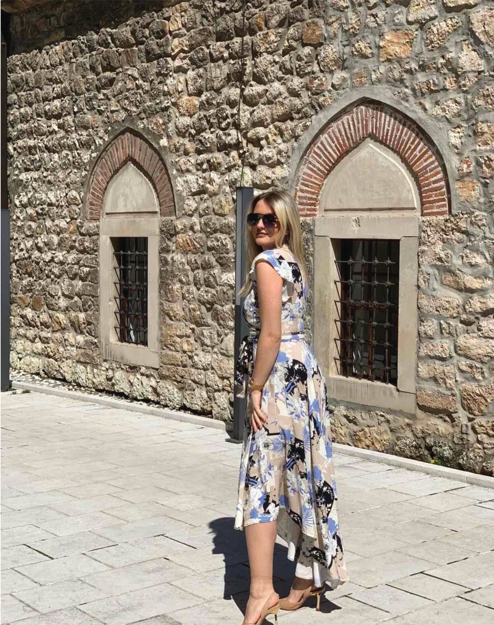 Wrap Midi Dress "Danya" with floral print - ALLURE