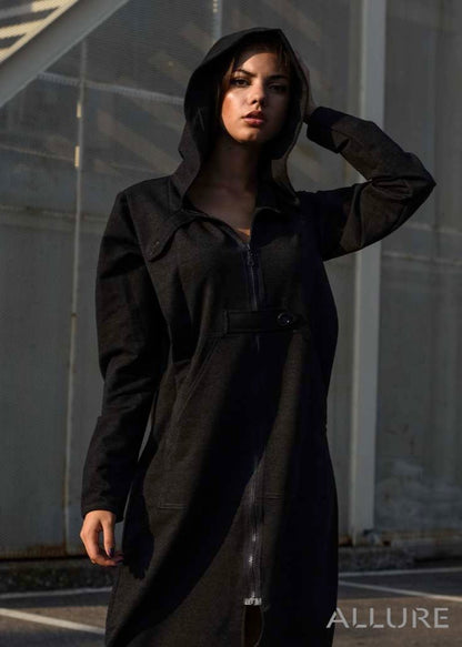 Long Hooded Sweatshirt - ALLURE