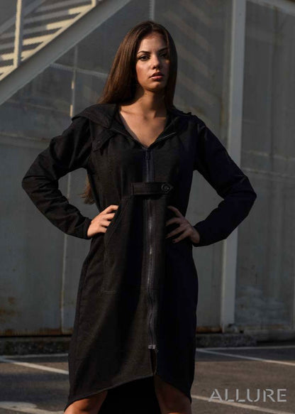 Long Hooded Sweatshirt - ALLURE