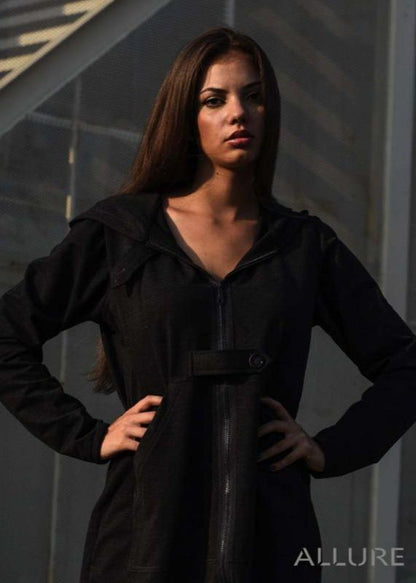 Long Hooded Sweatshirt - ALLURE