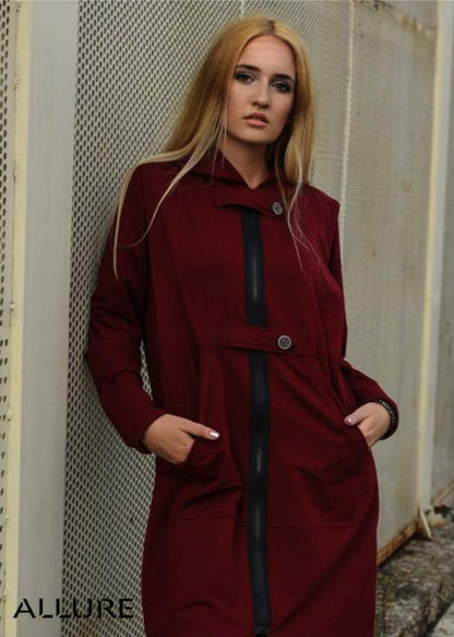 Long Hooded Sweatshirt - ALLURE